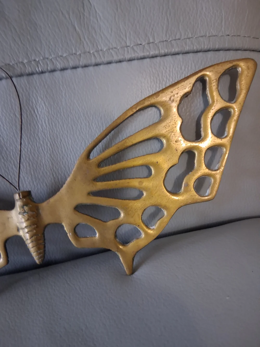 Vintage Brass Butterfly Wall Hanging
